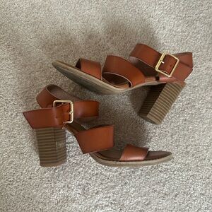 Brown Heeled Sandals